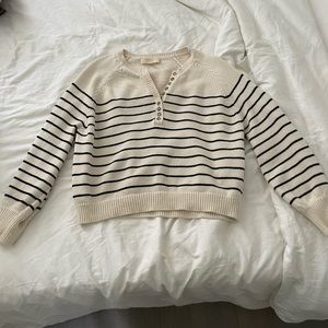 Sezane Leontine Jumper Ecru/Navy S